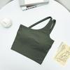 Design sense, gilet piccolo con spalla obliqua irregolare integrato con cuscinetto per il torace dall'interno all'esterno con bellissimo reggiseno estivo con clavicola posteriore