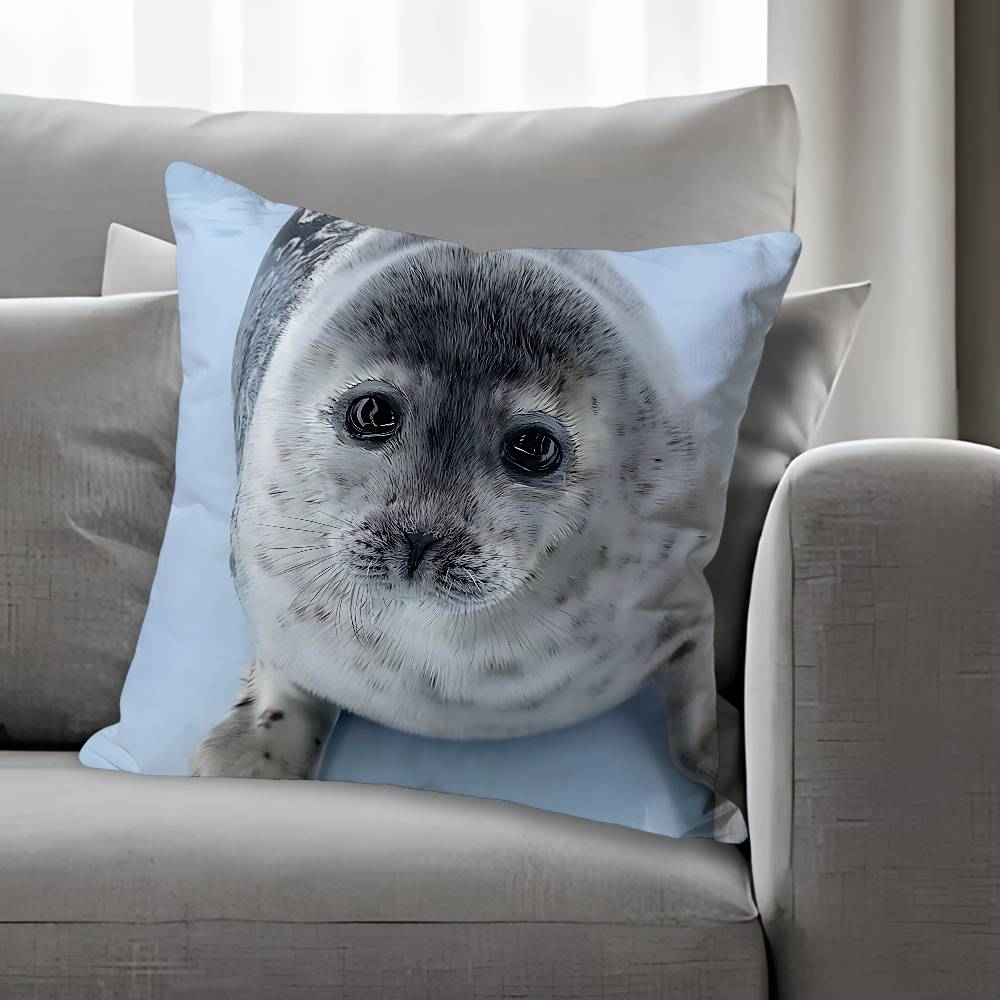 Seal Sea Anime Celebrity Merchandise AllMatch Printed Pillow Case Sofa Car Office Room Decoration Protector