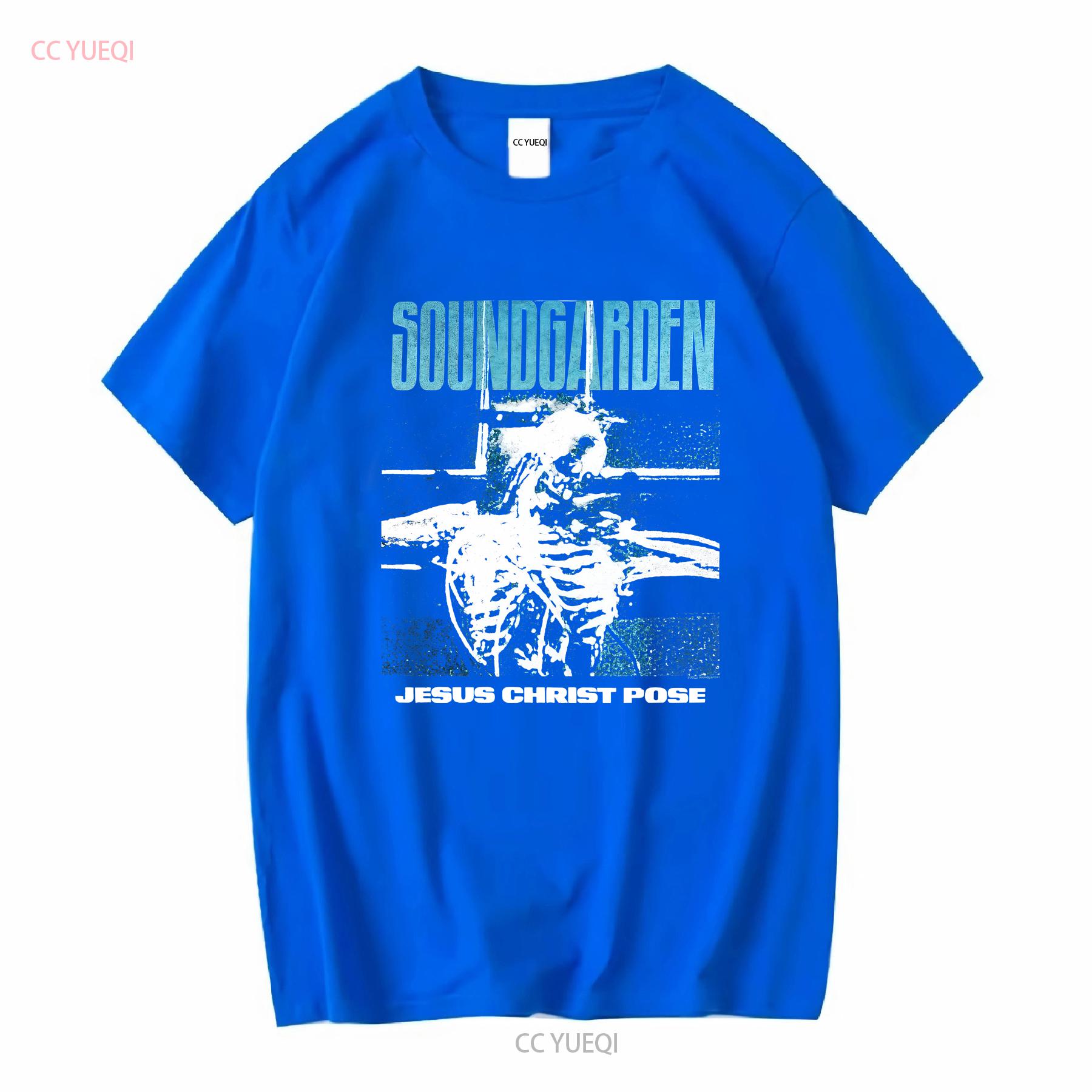 Soundgarden Jesus Christ Pose Band 90s Black T shirt S 5XL vintage Washed homme graphic Comfortable Stretched streetwear S