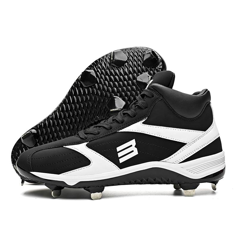 

Baseball Shoes for Men Outdoor Male Professional Athlete Training Sneakers with Durable Rubber Sole Long-Term 46 чорний