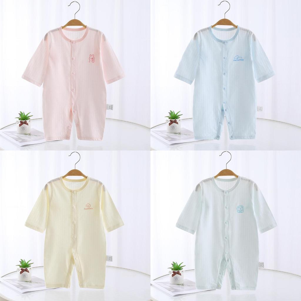 Baby Summer Cotton Sleeveless Romper With No Bone Technology For Newborns And Infants