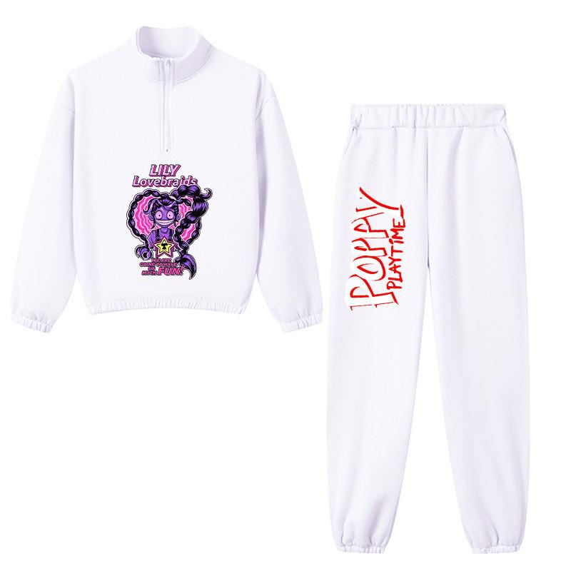 

2pcs Kids Unisex Lily Lovebraids Printed Tracksuit Casual Long Sleeves Sweatshirt Pants Sets 8Y белый
