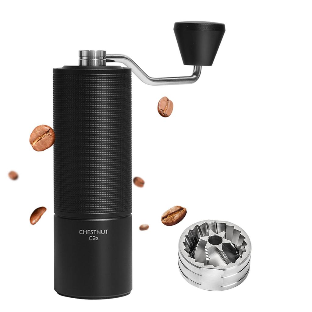 TIMEMORE Kuriko C3S Manual Coffee Stainless Steel Grinding Mill with Adjustable and Black All-Metal Grinder, All-Metal Coarseness, Lightweight,