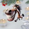 Pandantiv Amuzant 2D Cal pentru Mașină Desen Animat Glumă Decor Plat Acrilic Decor Interior Vehicul Ornament Accesoriu Auto