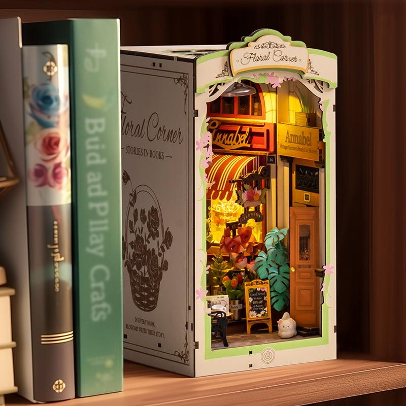 ROBOTIME Rolife 3D Puzzle Floral Corner DIY Book Nook Kit TGB09