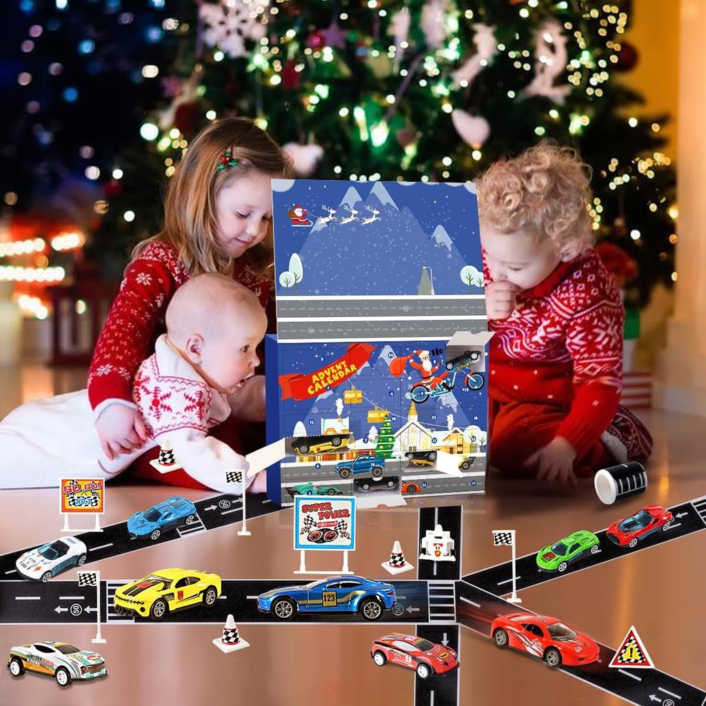 Humairc Car Advent Calendar 2025 Boys Advent Calendar 2025 24 Racing Cars Christmas Calendar Children from 3 Years