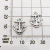 Vintage Antique Silver Anchor Charm Pendant for DIY Jewelry - 1 Piece