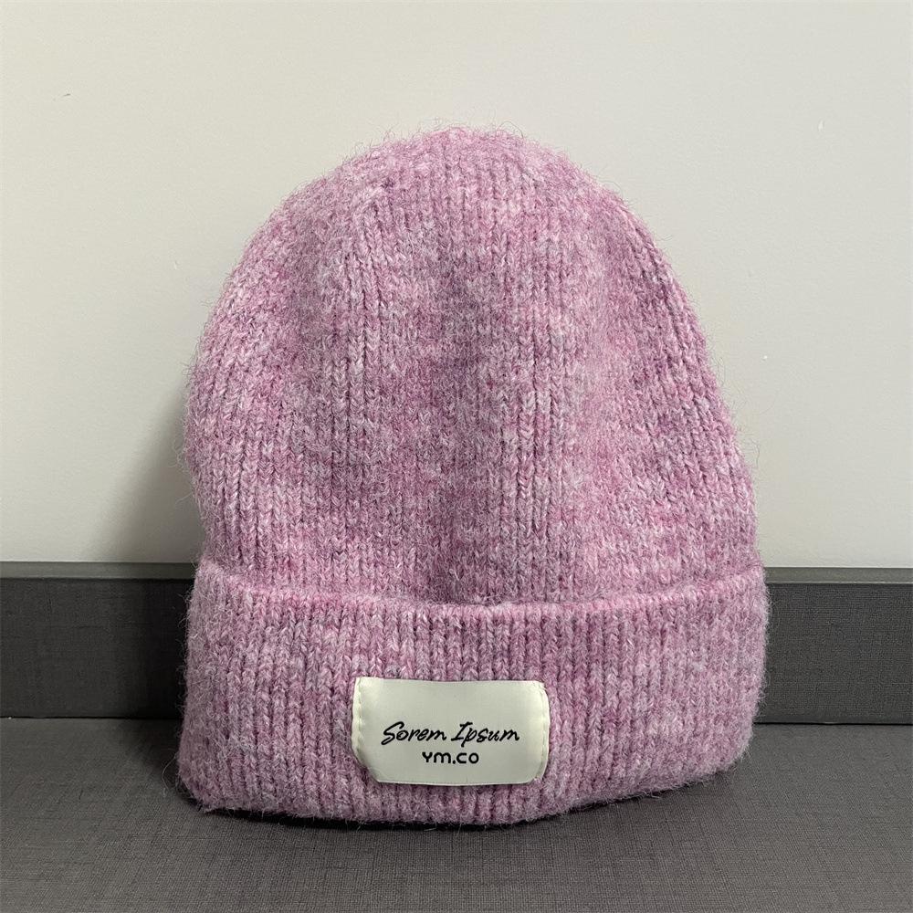 Kleiner Standard-Wollhut Damen warm schlicht retro Herbst und Winter kältefest Schlupfmütze modifiziert die Gesichtsform und zeigt ein kleines Gesicht