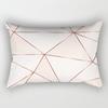 Ins Pink Geometric Waist Pillow Case Car Sofa Pillow Cushion Cover Pillow Case Pillow Case Pillow Case