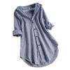 Cotton Linen Women's Shirt 4XL Plus Size Long Sleeve Turn Down Collar Blouse Women Beach Style Women Autumn Clothes Top Chic