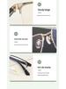 Men's Vintage Semi-Rimless Non-Magnetic Eyeglasses with Anti-Blue Light for Larger Faces (Prescription-Compatible).