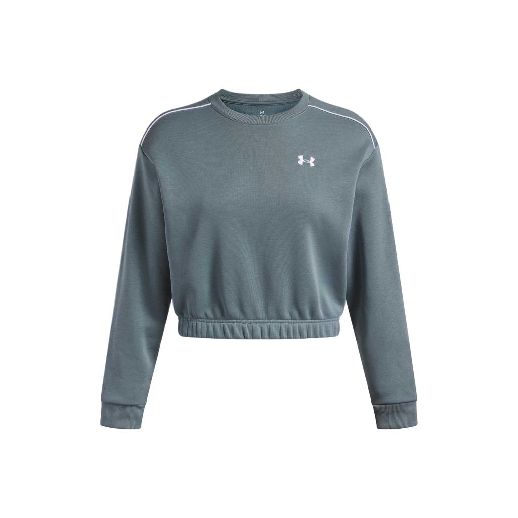 Under Armour Rival Fleece Piped Pullover Loose Warm Crew Neck Long Sleeve Sweatshirt Women sweatshirt 6007035-587