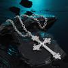 Silver Large Cross Pendant Necklace - Y2K Retro Style, Sweet & Cool Accessory