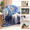 Cartoon Blue Archive Sunaokami Shiroko Flannel Blanket Anime Printed Soft Blankets Decor Home Bed Multifunctional Blankets