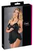 Cottelli LINGERIE - Hot Mesh Nightie with Bows + Thong Black L