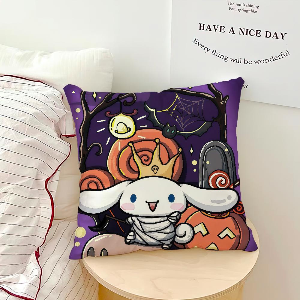 Cushion Cover Soft Pillow Art Case For Sro Sofa Living Room Halloween C-Cinnamoroll Home Kawaii Decor Protective Cartoon Covers