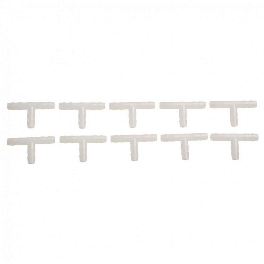 Kunststoffmaterial T-Schlauchverbinder Reduzierstück Weiß 4-8mm