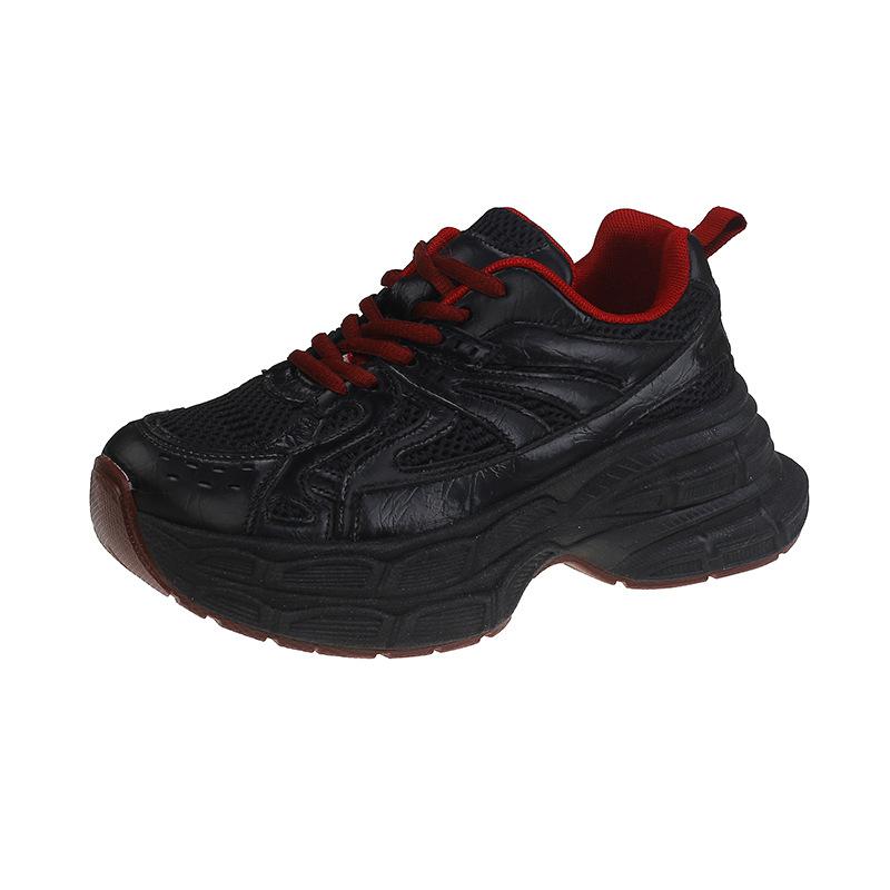 

Platform dad shoes women s 2024 small height-increasing casual shoes Angola red sneakers 40 чорний