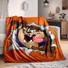 1 Stück Tasmanischer Teufel Looney Tunes Flanell-Kuscheldecke Leicht Weich Warm Ganzjahresdecke für Sofa, Bett, Reisen, L1029002