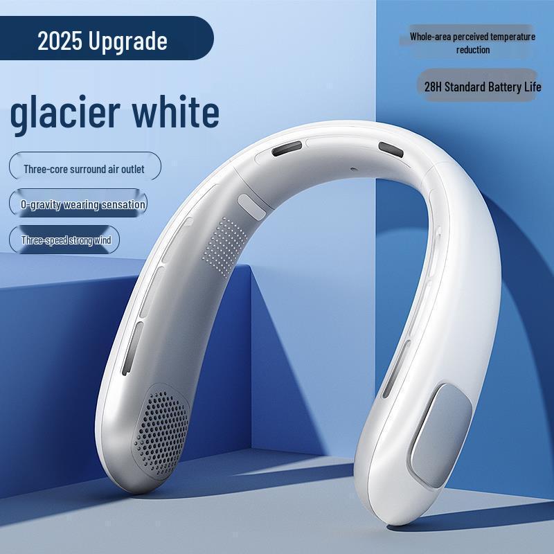 Portable Bladeless USB Rechargeable Neck-Hanging Mini Fan for Kids