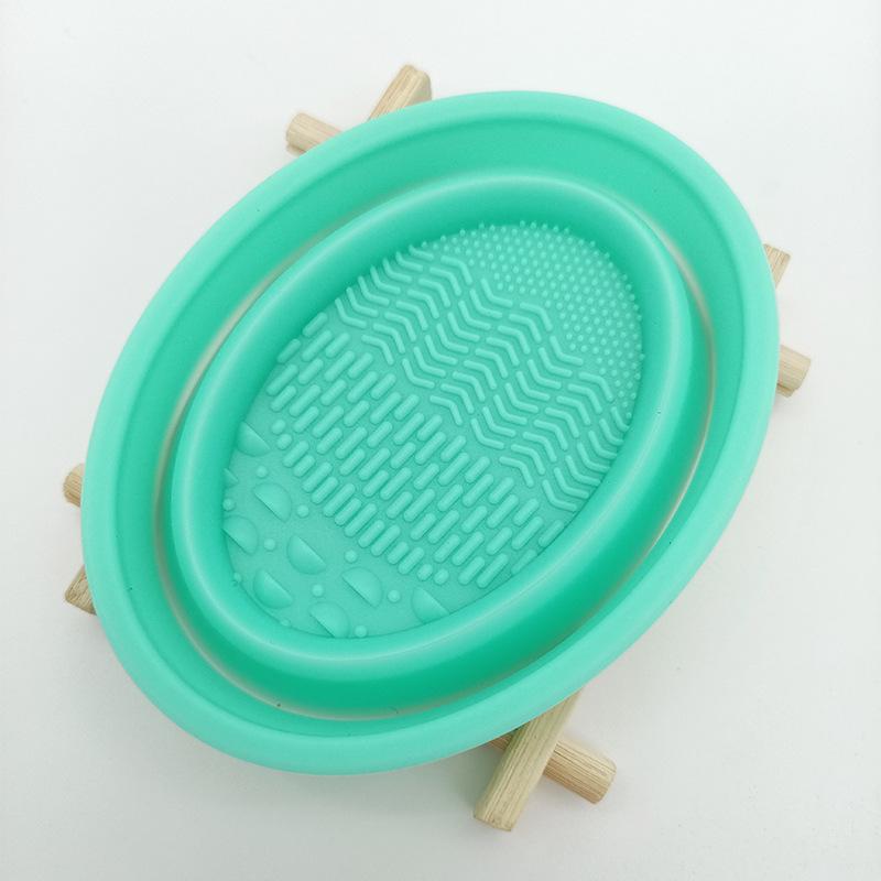 Silicone Makeup Brush Cleaning Tool Foldable Silicone Bowl Beauty Egg Sponge Powder Puff Washing Portable Scrub Mat Beauty Tools