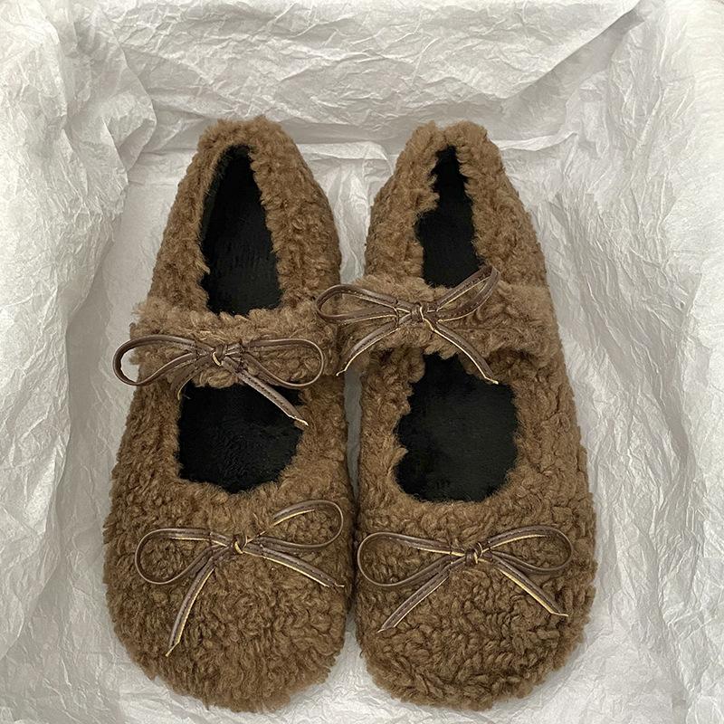 Loafers Fur Winter Shoes for Woman Round Toe Modis Casual Female Sneakers Flats Zapatos De Mujer