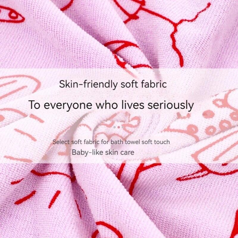 Fine Fiber Bath Towel Absorbent Soft Beach Towel Bath Quick-drying Bath Towel Printed Bath Towel Soft Absorbent Lint-free