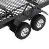 Rimorchio RC, Rimorchio RC in Scala 1/10 per Trainare Dietro un'Auto, Rimorchio Piattaforma in Metallo con Gancio di Traino e Ricevitore per RC Crawler 4 6 SCX10 Gen7 Gen8 Upgra