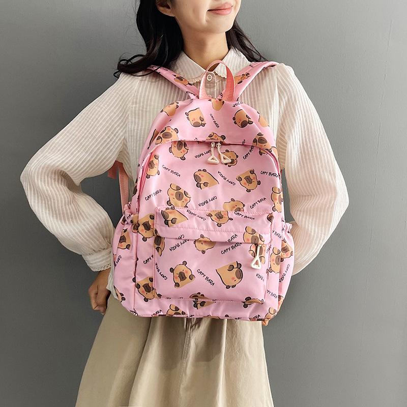 New Large-capacity High-value Cute Backpack Graffiti Printing Student Schoolbag Trendy Versatile Travel Backpack Female