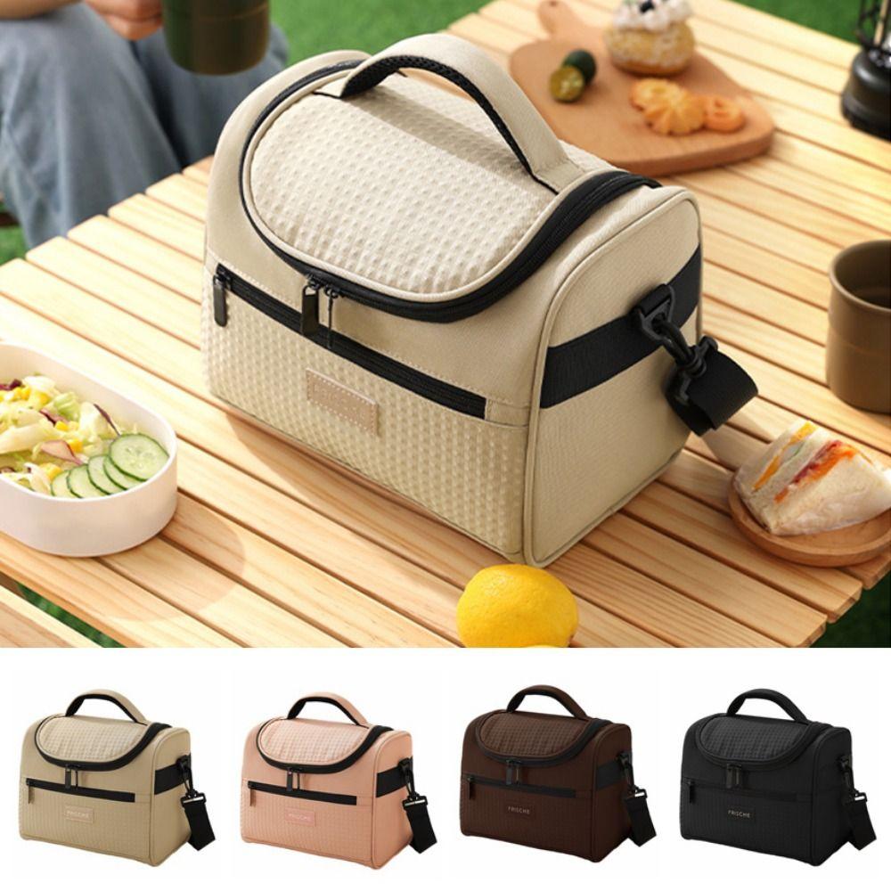 Durable Handle Lunch Box Large Capacity Tote Food Container Practical Insulated Lunch Bag  Travel