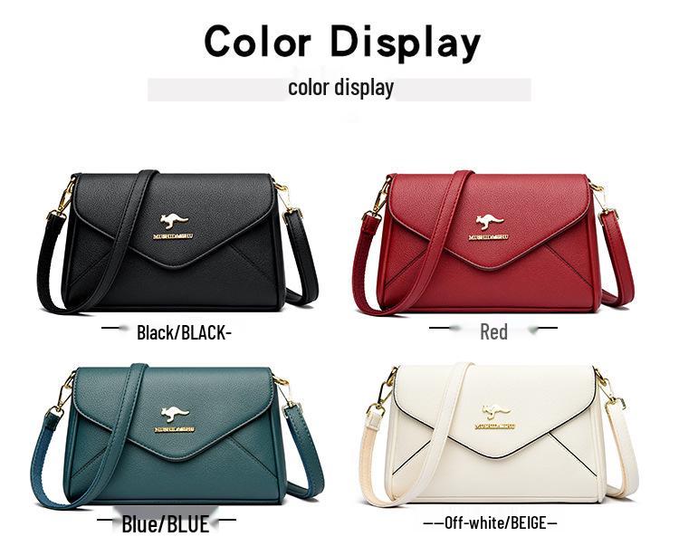 Women's 2024 Korean Style Soft Leather Multi-Layer Handbag - Versatile, Large Capacity, Casual Single Shoulder or Crossbody Bag