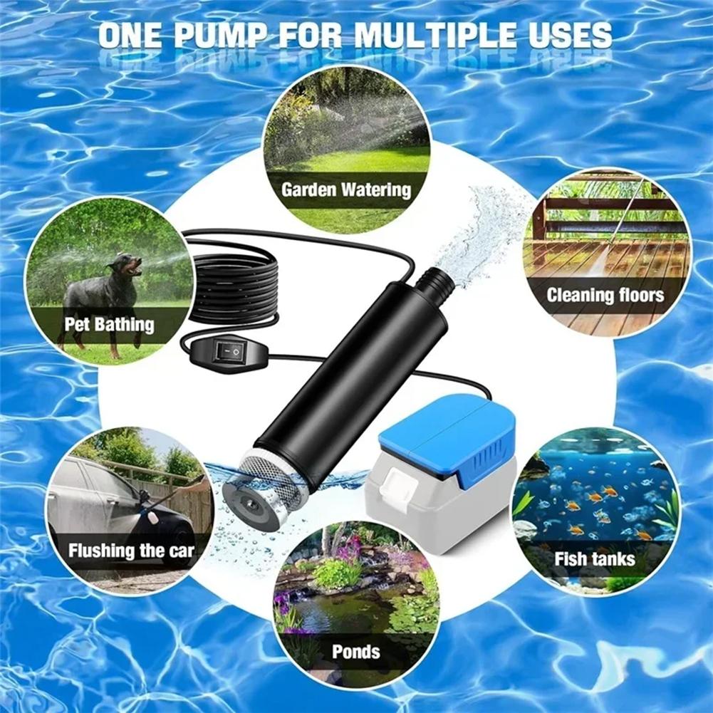 Electric Wireless Submersible Pump For Makita 18V 20V Battery For Garden, Water Tank, Swimming Pool, Pond