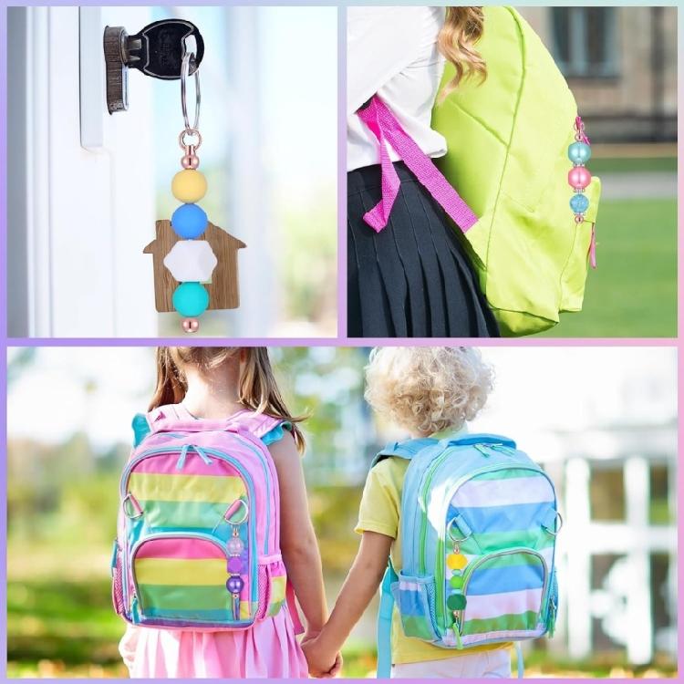 Stylish Keychain Clips with Sturdy Chains and Open Jump Rings 20 Pcs Set Accessory for Personalized Keychains Use