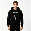 Herren bedruckter Pullover Hoodie HAALAND Nr. 9 Muster Lässiges Langarm-Sweatshirt