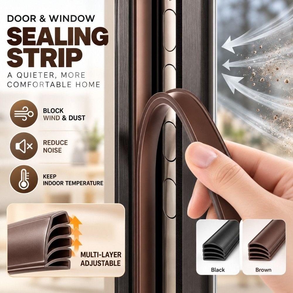Flexible Door Seal Strip Anti-Collision Door Gap Seal Window Door Frame Sealing