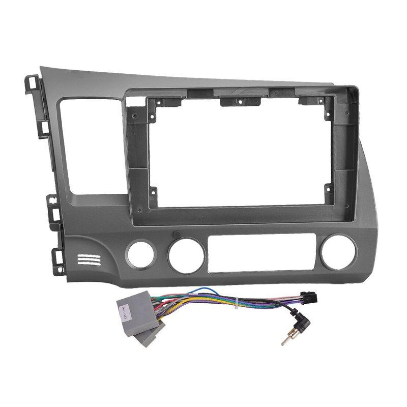 10.1'' Car Radio Stereo Dash Fascia Frame Panel Trim with Harness Fit for Honda Civic 2006-2011