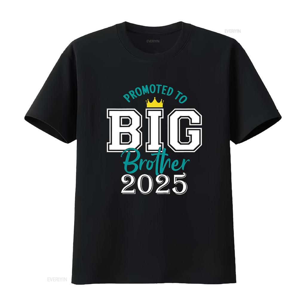 Kids Fun Promoted to Big Brother New baby Older sibling 2025 T Shirt vintage Washed homme Stylish Comfortable Unisex Casual