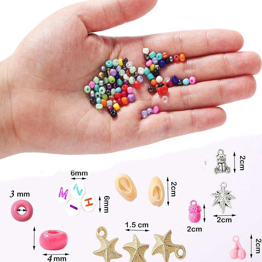 2 Boxes Of 4Mm Glass Seed Beads Diy Rice Beads Bracelet Set