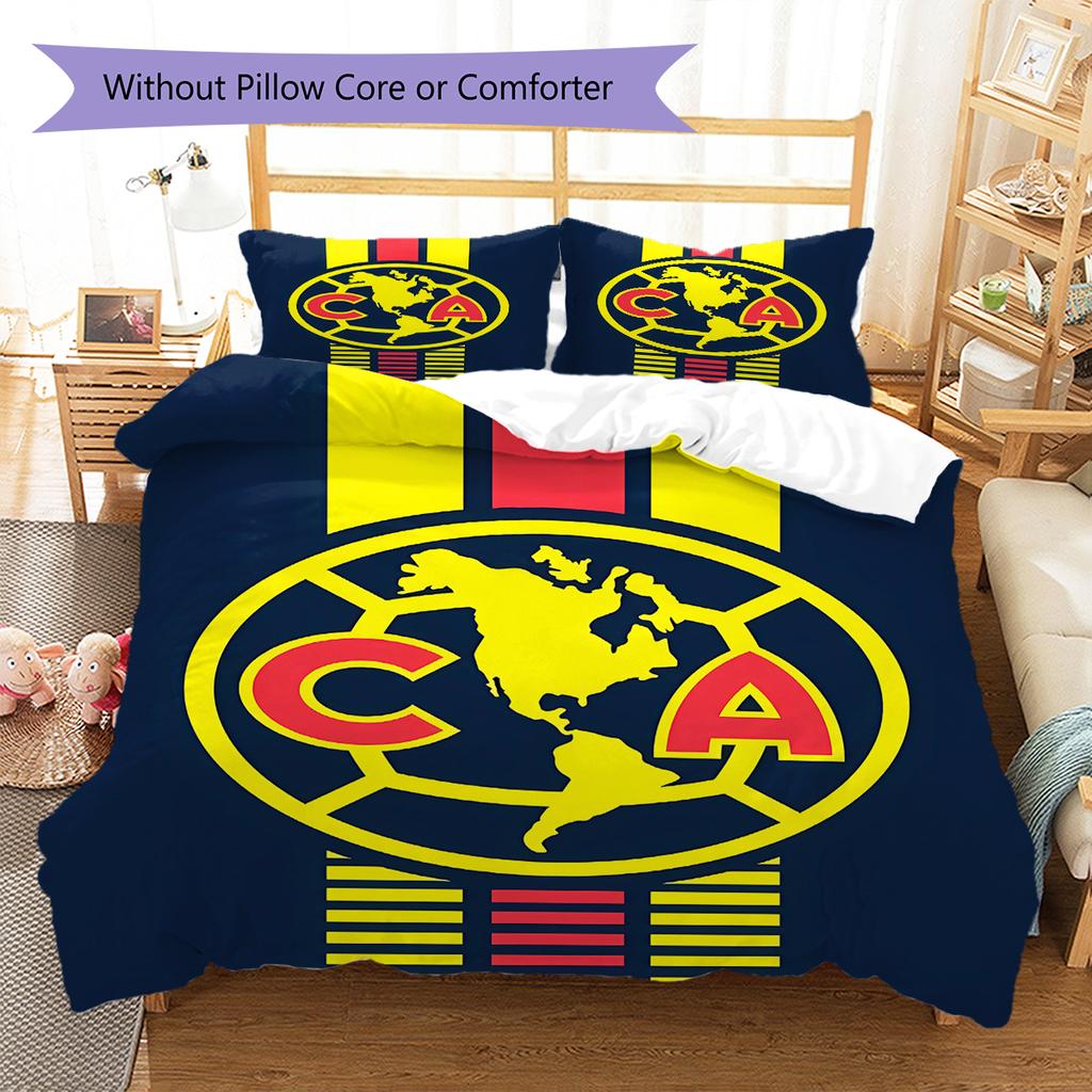 America Football Club Pattern Bedding,Quilt Set Quilt Cover Pillowcase Home Birthday Gift (1 * duvet cover + 2 * pillowcase, without core)