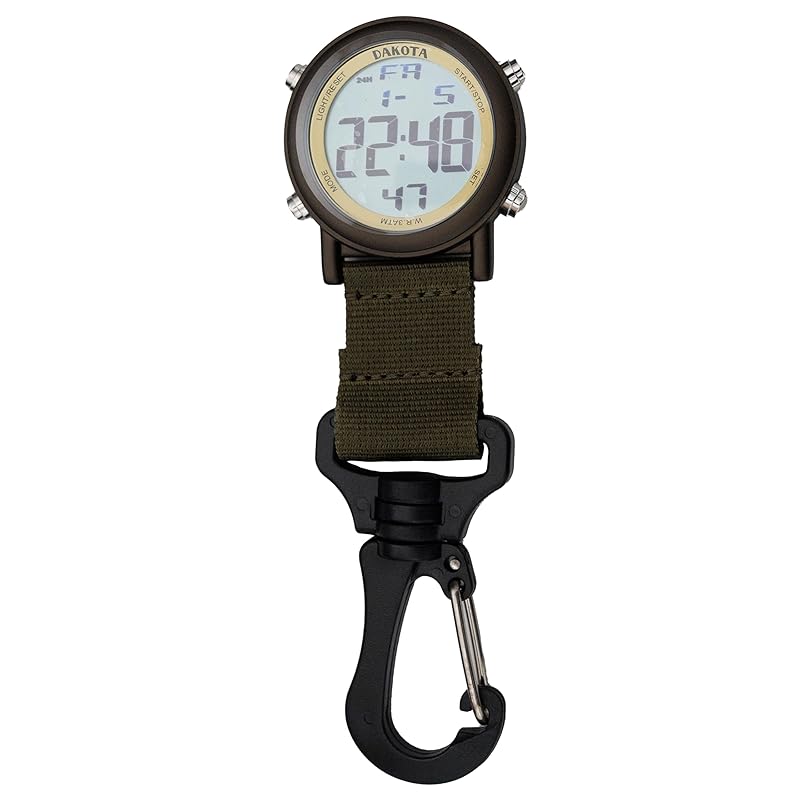 

Dakota [Dakota] digital mini clip pocket watch carabiner watch waterproof lightweight outdoor camp mountain climbing trip fishing timer stopwatch