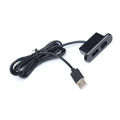 For Office Bedroom Table Recessed Sockets 1 Usb-A And 1 Type-C Built In Desktop Hidden Power Outlet With 1.2M Extension Cord