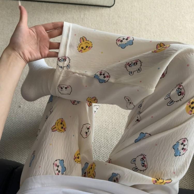 2026 New Style Lounge Pants for Women Loose Fit Wide Leg Casual Pajama Pants for Outdoor, Campus, Home