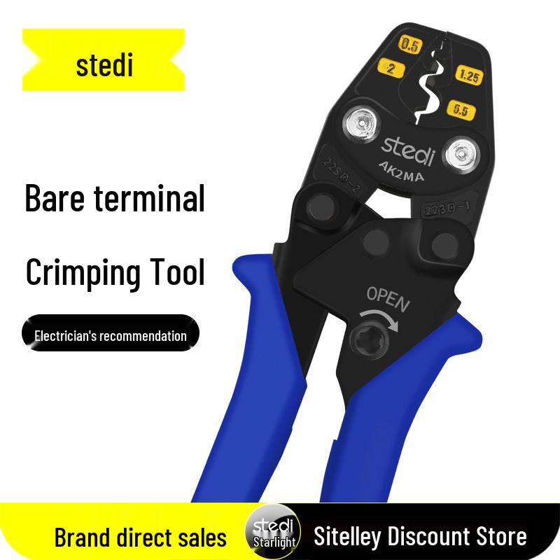 Sitelai Cold Press Multifunctional Crimping Pliers for Copper Wire Terminals, Electrician's Tool with Jaw and Wire Crimping Features