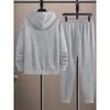 Fashionable Casual Men's Set, Printed Drawstring Pocket Hoodie and Drawstring Outdoor Casual Sports Pants Set, Cool Set
