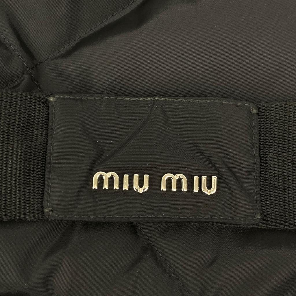 MIUMIU 13AW Black Belted Down Coat coat 36 blackUsed
