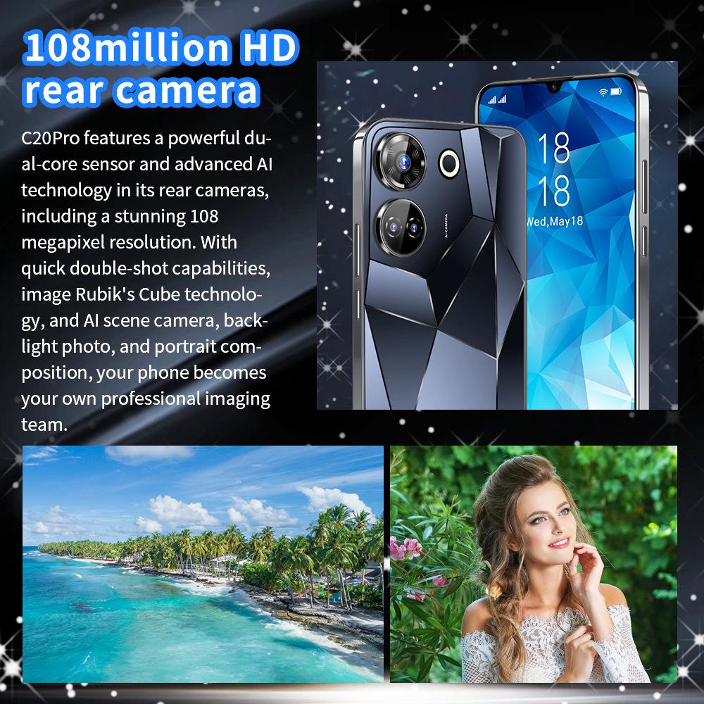 C20Pro 7.3-Inch Full Screen Android Smartphone, 16GB Ram + 1TB Storage
