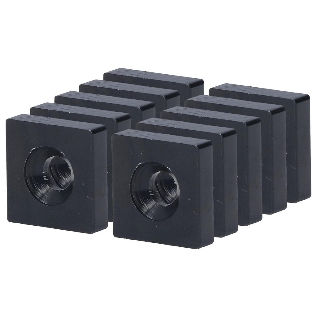 10Pcs Profile End Caps Aluminum Alloy Single Hole Cover Plate for Industrial CNC EquipmentBlack