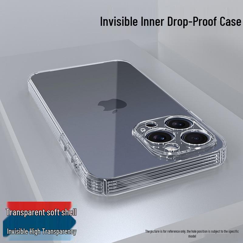 

Противоударный прозрачный силиконовый чехол с полной защитой для iPhone 12-16 Pro/Max Plus iPhone 14