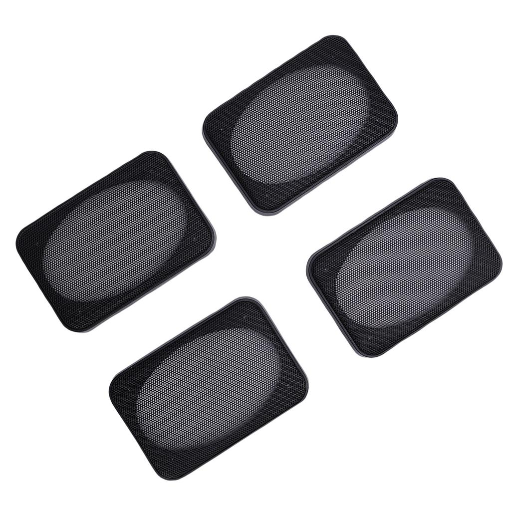 4Pcs Speaker Grill Covers Rectangular Metal Mesh Car Speaker Subwoofer Guard Protector Decoration