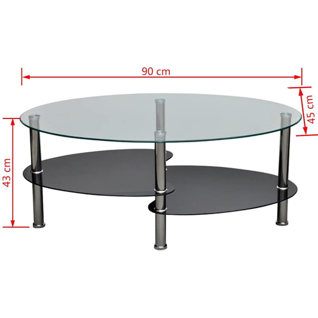 Vidaxl Coffee Table with Exclusive Shape, Black